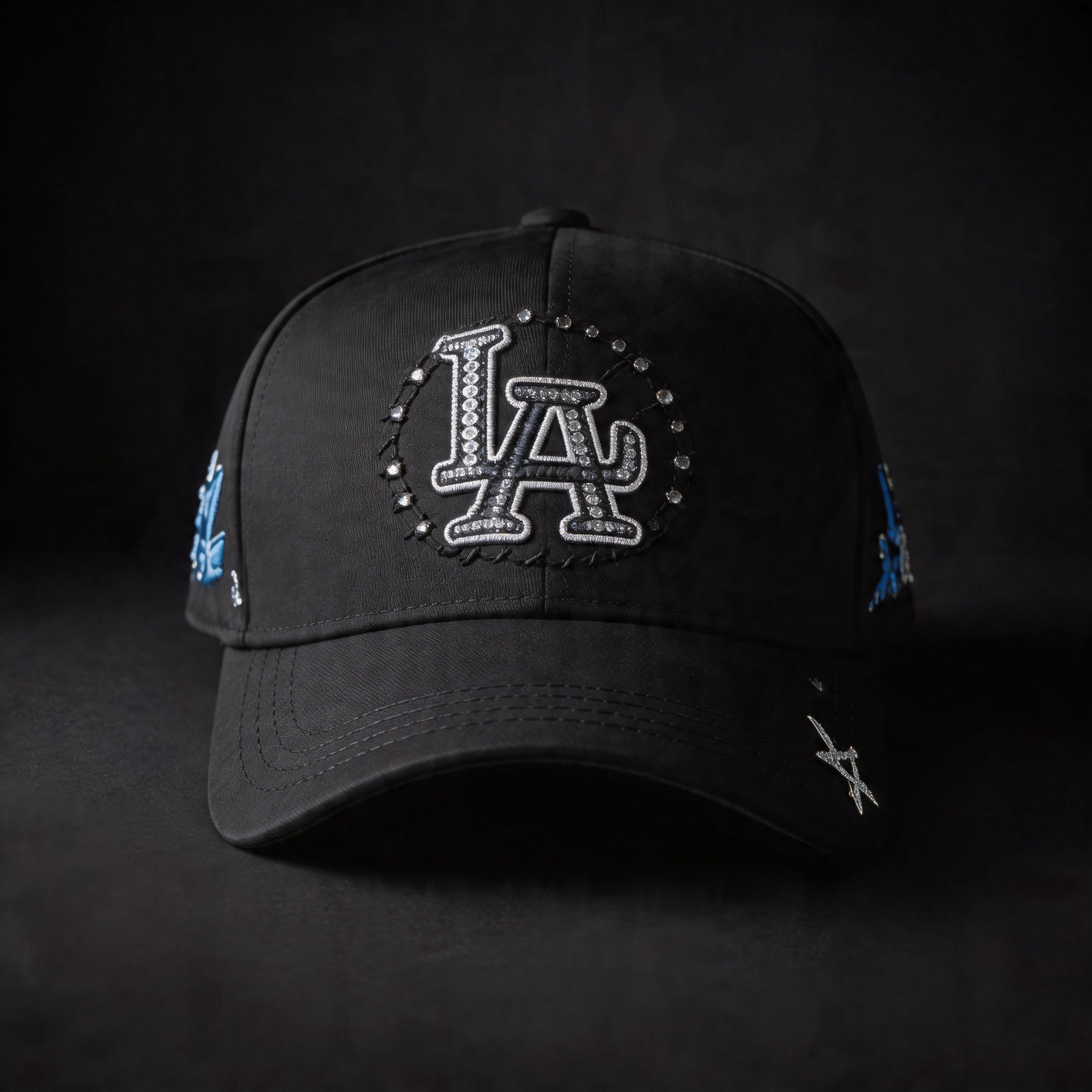 Gorra Negra LA Bordada 3D